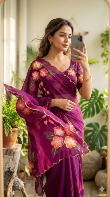 Svara flower saree wholesale clothing websites india